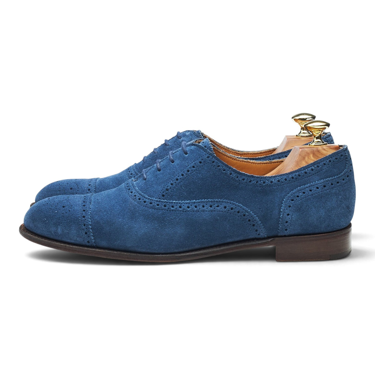 Women's 'Darcey' Blue Suede Oxford Brogues UK 7.5 D