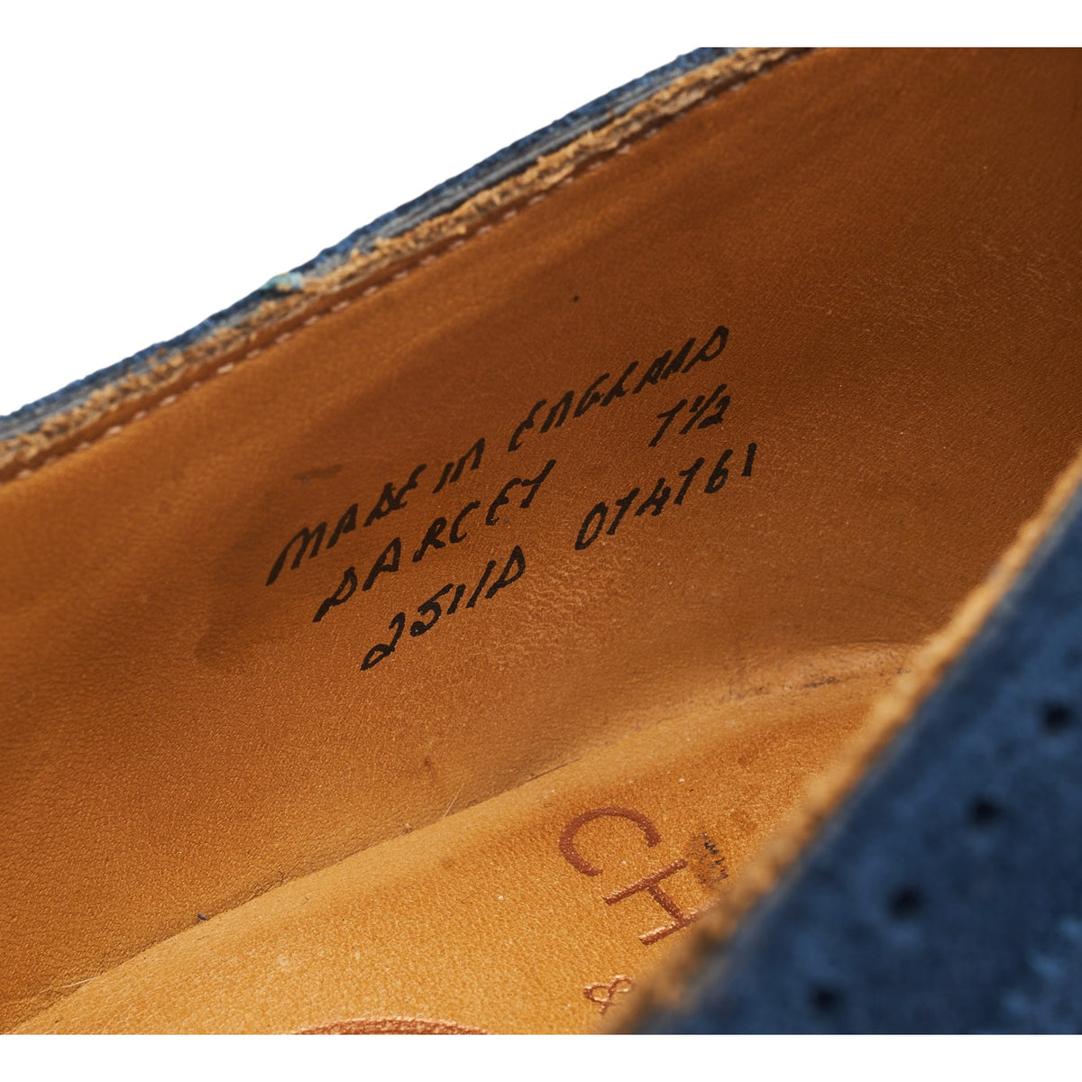 Women's 'Darcey' Blue Suede Oxford Brogues UK 7.5 D