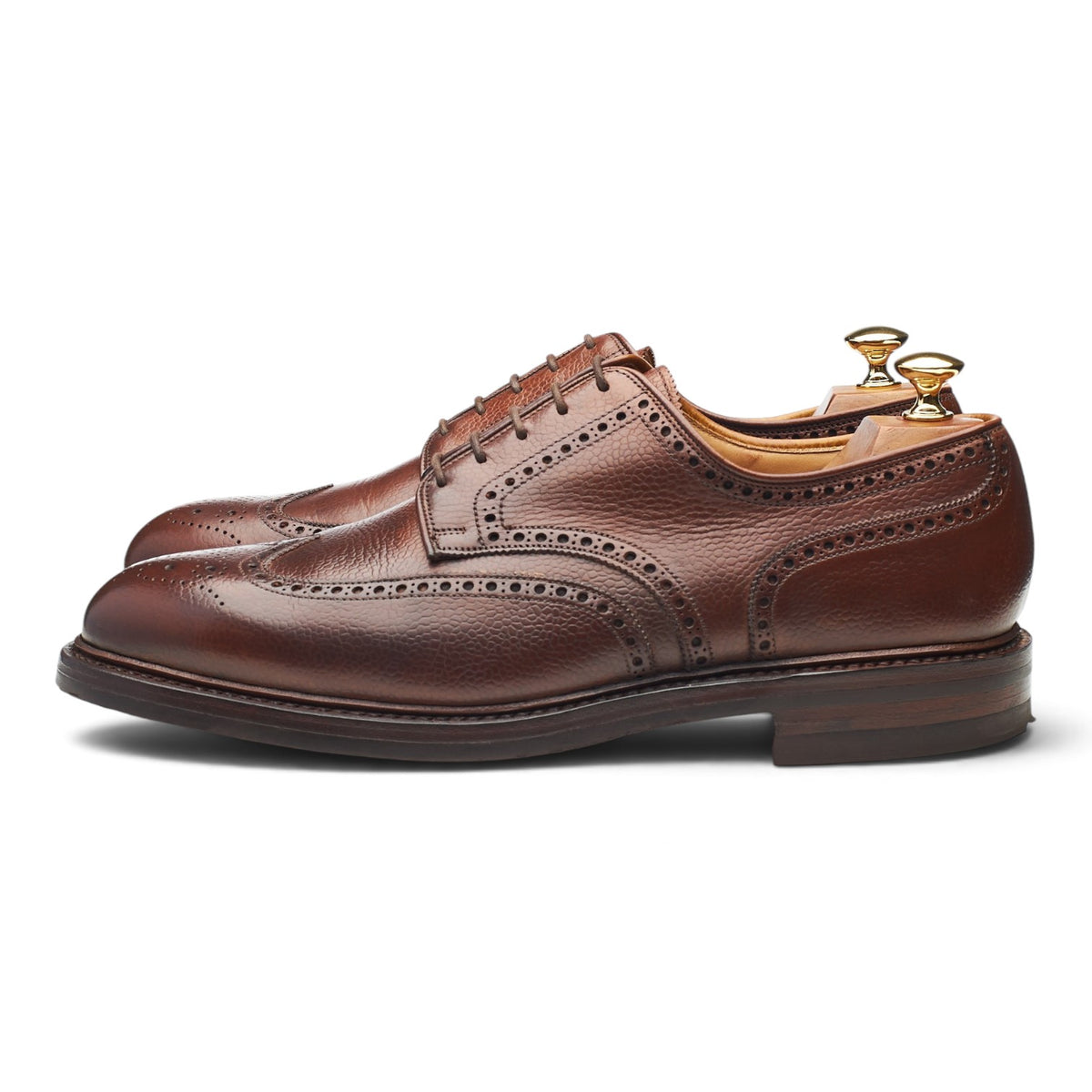 'Pembroke'  Brown Grain Leather Derby Brogues UK 9.5 E