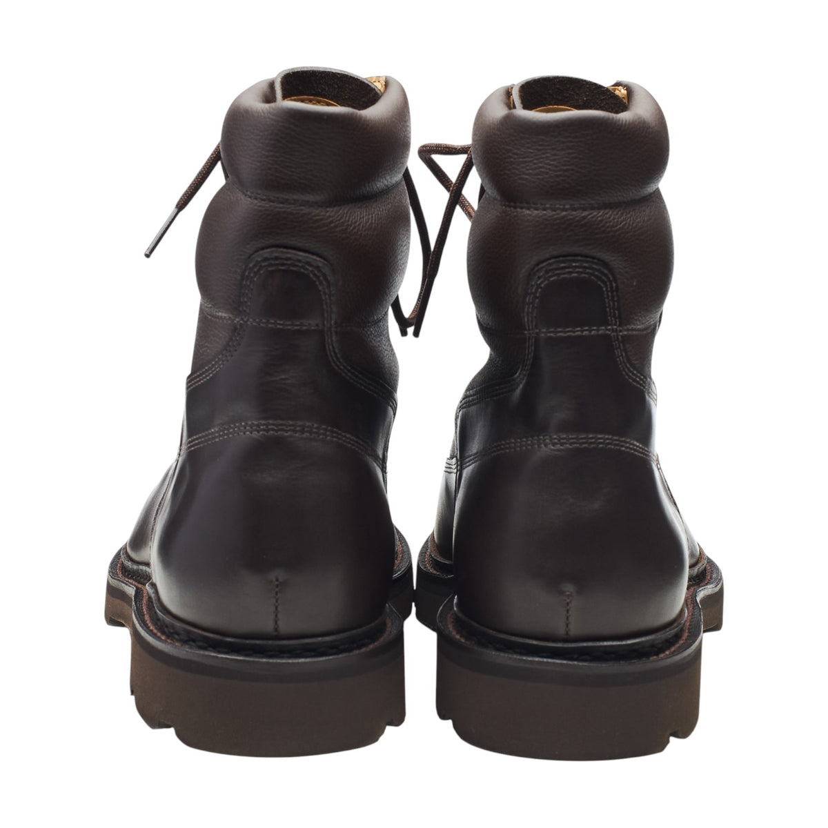 'Peak' Dark Brown Grain Leather Boots UK 9.5 E