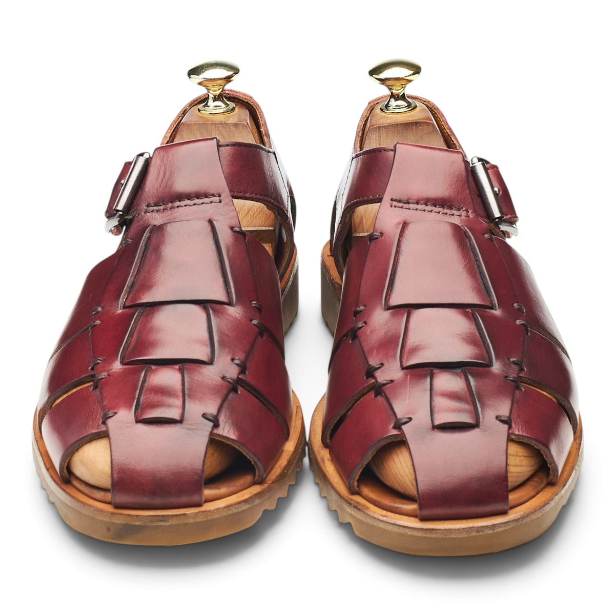 'Pacific' Burgundy Leather Sandals UK 7 EU 41