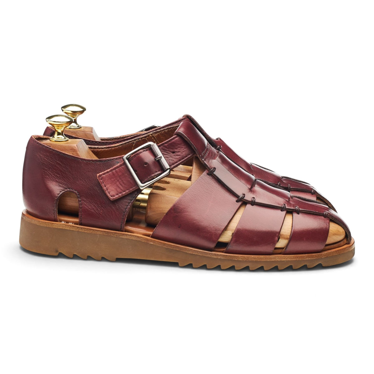 'Pacific' Burgundy Leather Sandals UK 7 EU 41