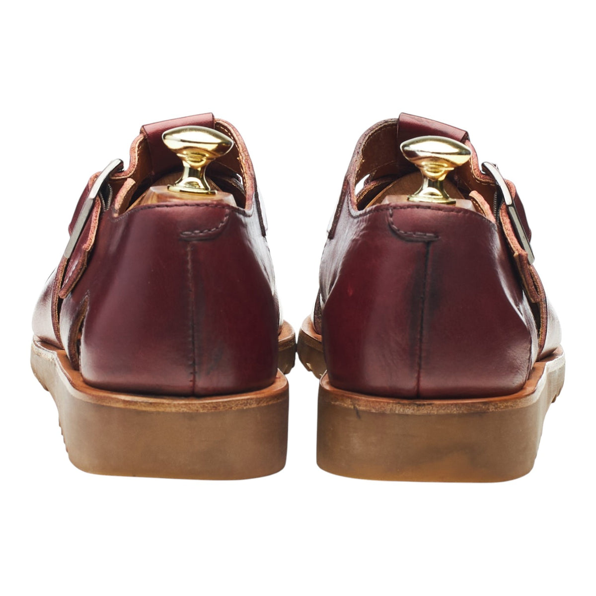 'Pacific' Burgundy Leather Sandals UK 7 EU 41