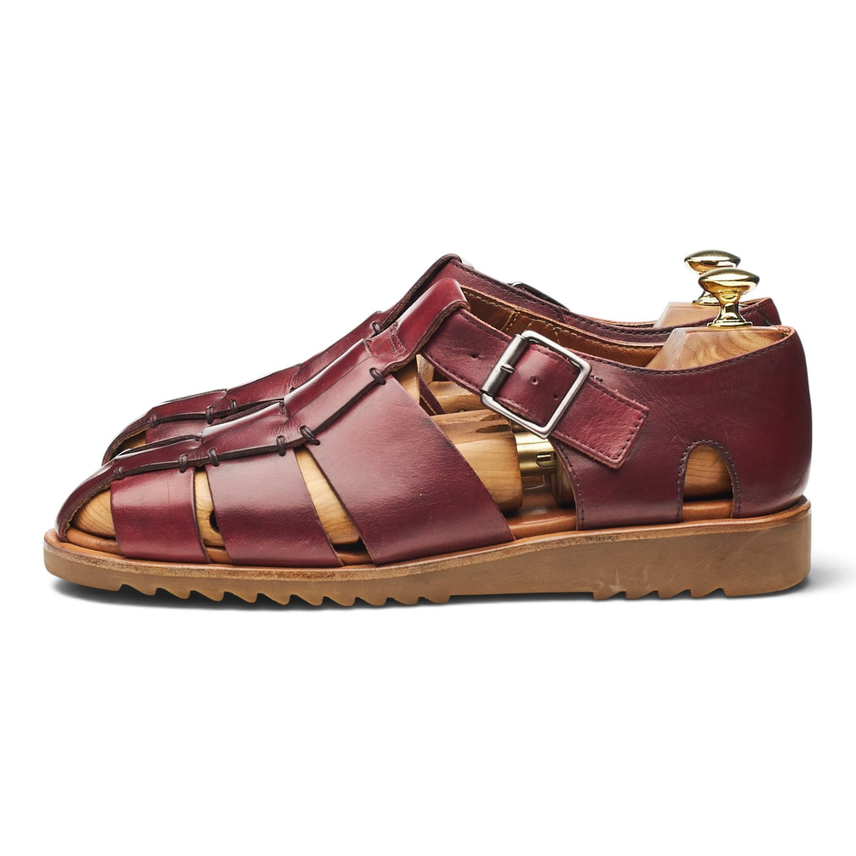 'Pacific' Burgundy Leather Sandals UK 7 EU 41