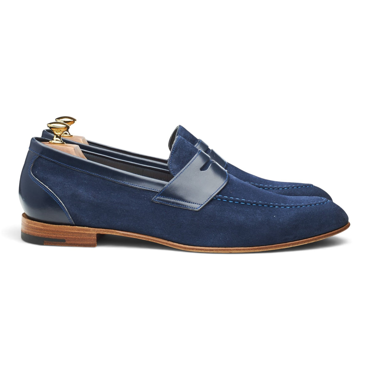 Navy Blue Suede Loafers UK 11 G