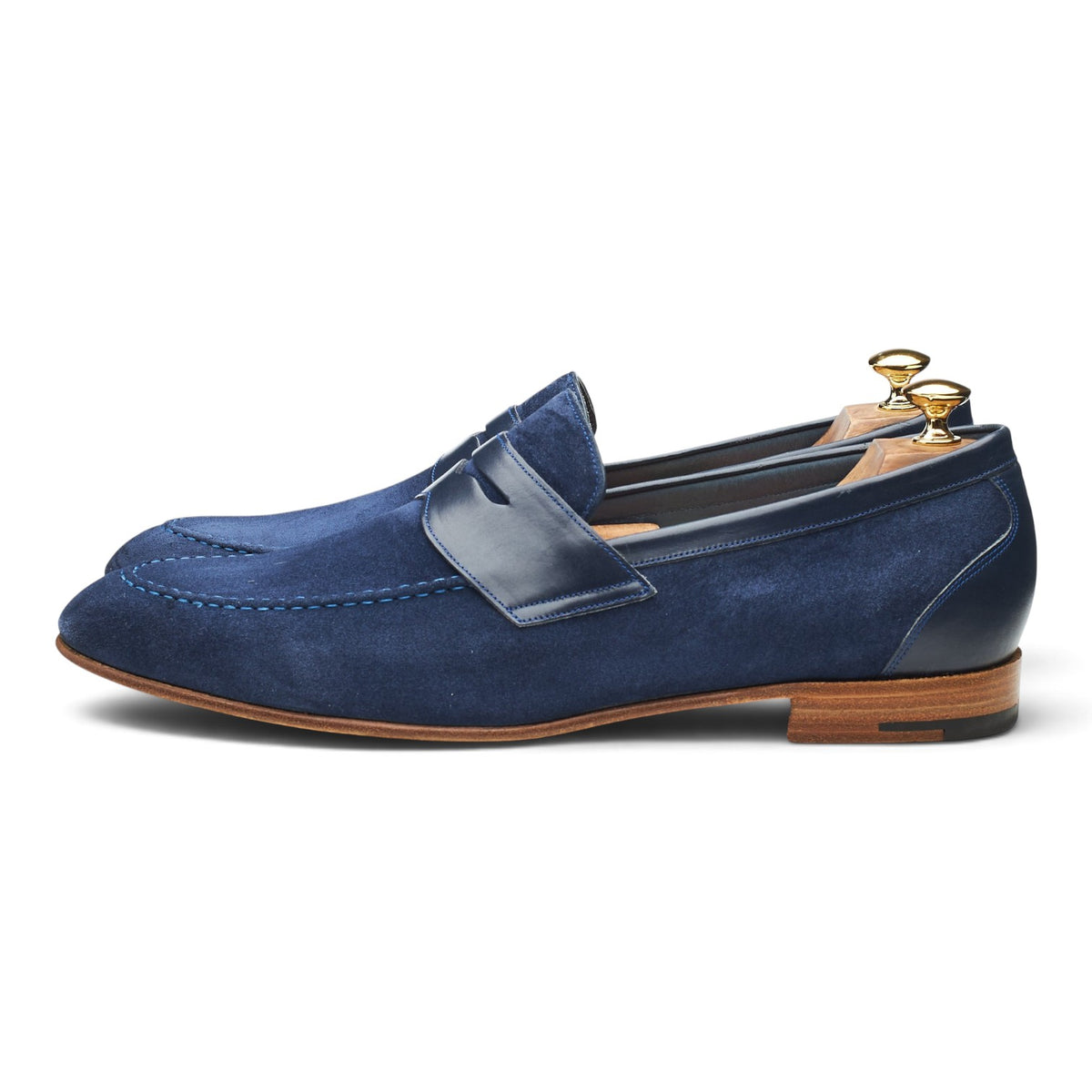 Navy Blue Suede Loafers UK 11 G