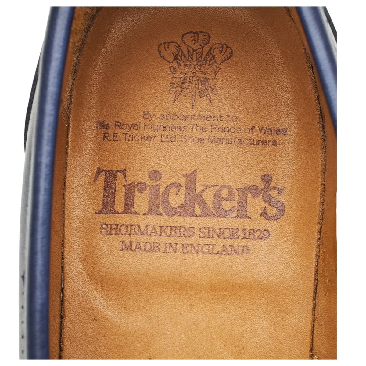 Women's 'Eva' Navy Blue Leather Loafers UK 7.5