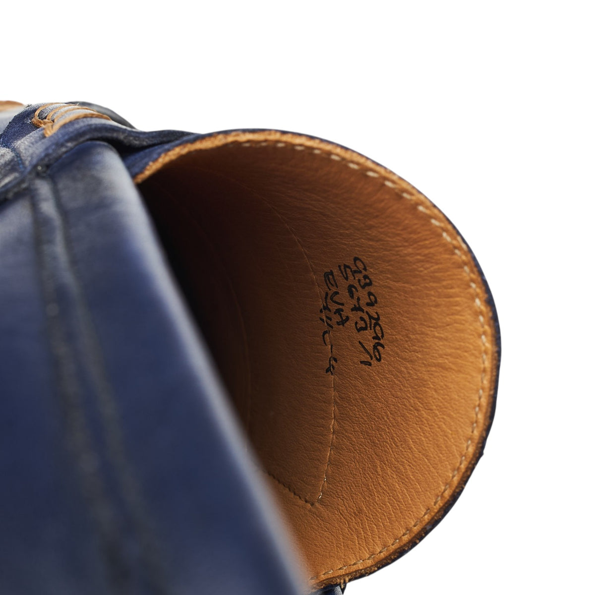 Women's 'Eva' Navy Blue Leather Loafers UK 7.5