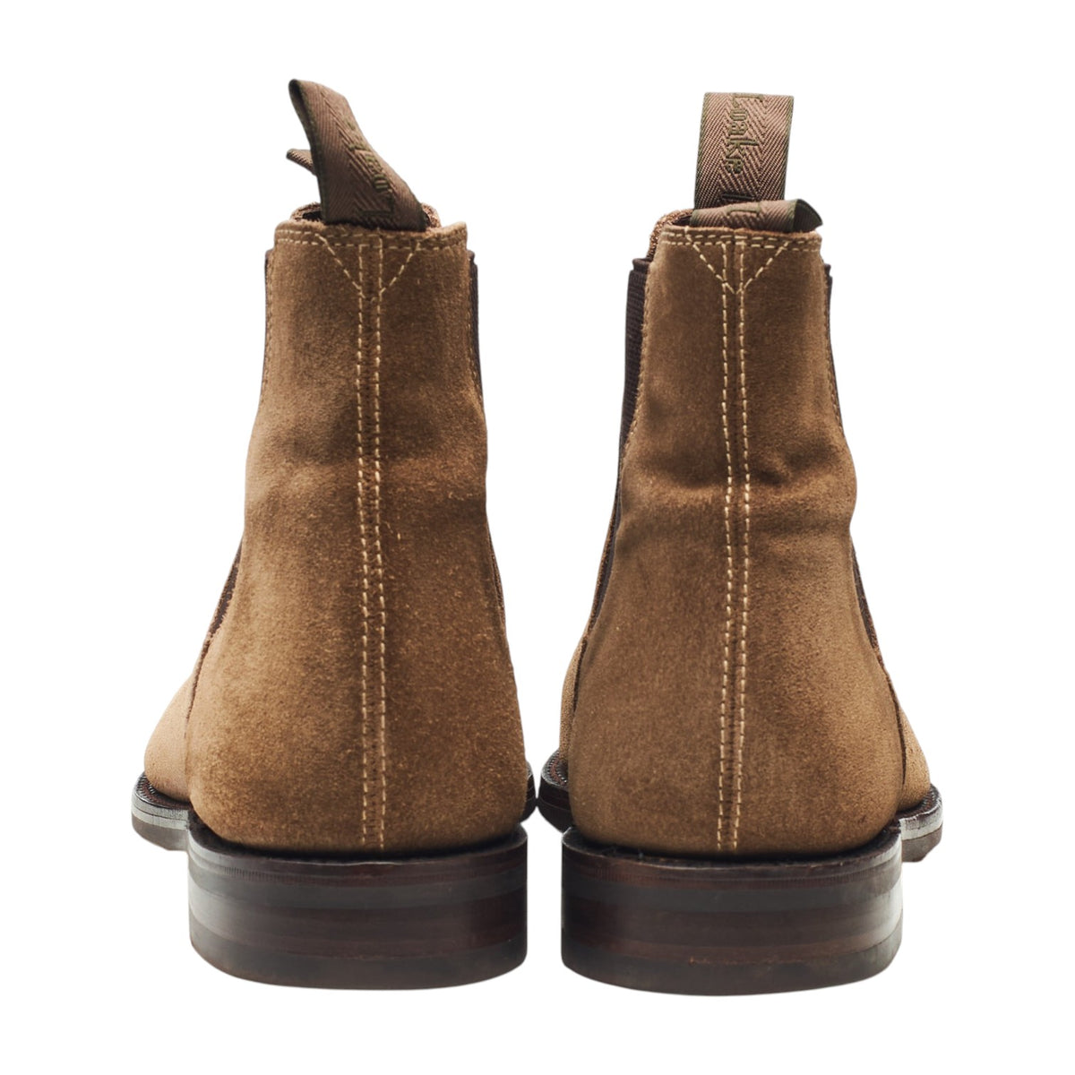 1880 'Emsworth' Flint Brown Suede Chelsea Boots UK 8 F