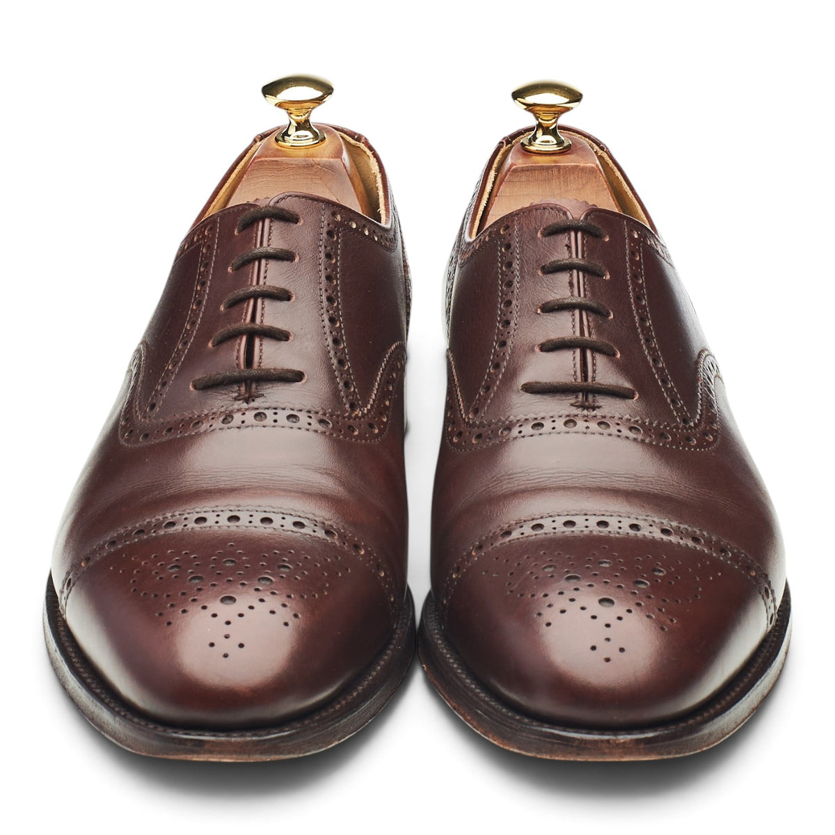 Gordon Scott 'Plymouth' Brown Leather Oxford Brogues UK 9 F