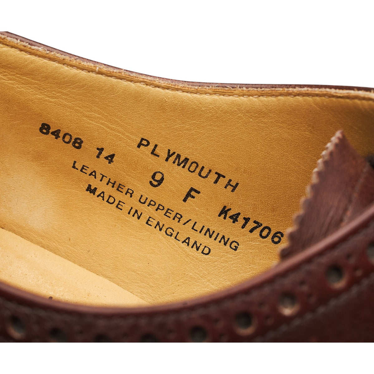 Gordon Scott 'Plymouth' Brown Leather Oxford Brogues UK 9 F