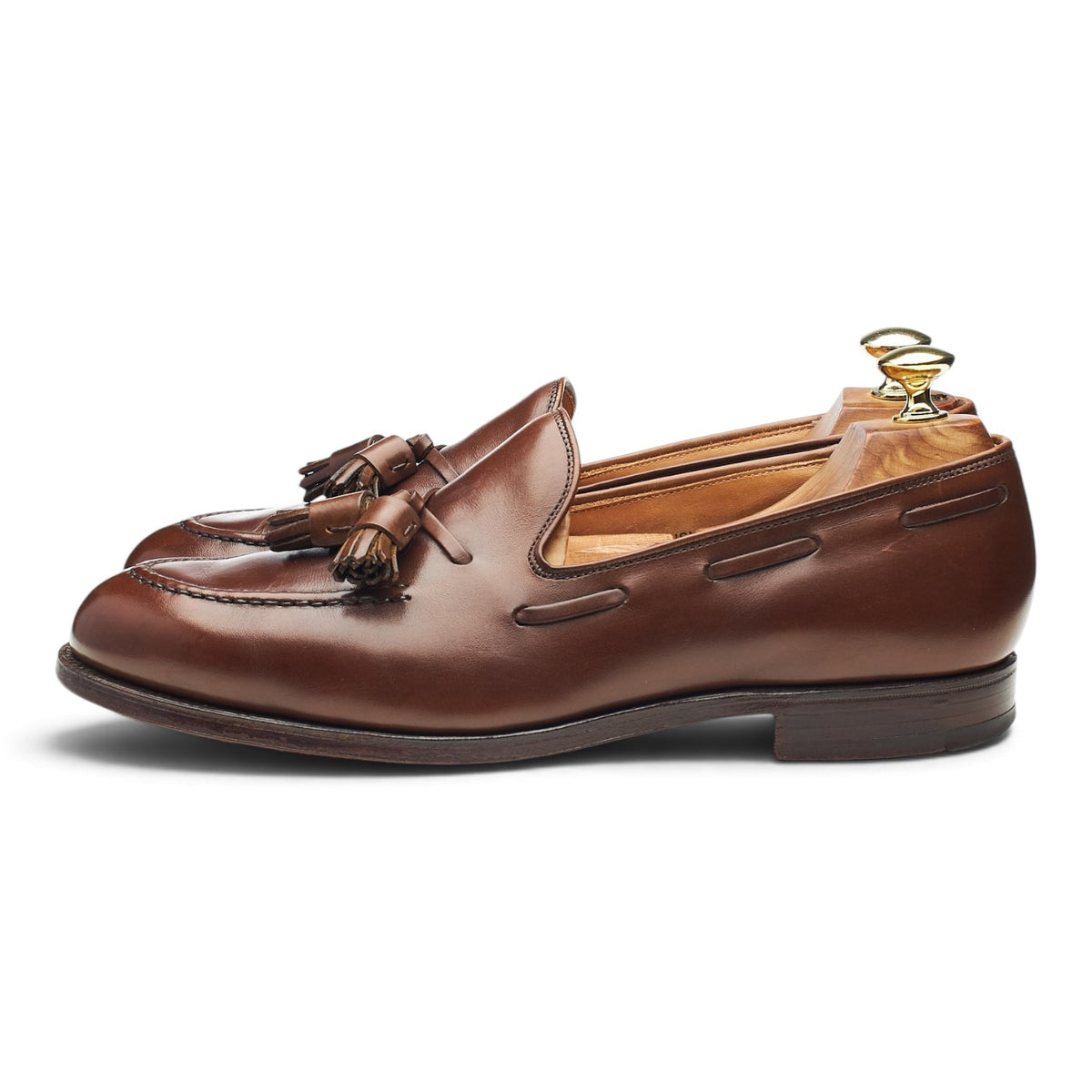 'Cavendish 2' Brown Leather Tassel Loafers UK 7.5 E