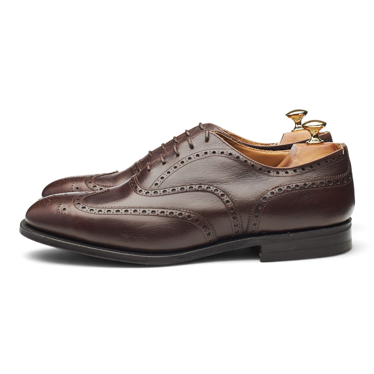 'Nene' Dark Brown Leather Oxford Brogues UK 9.5 F