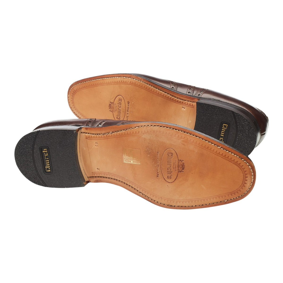 'Nene' Dark Brown Leather Oxford Brogues UK 9.5 F