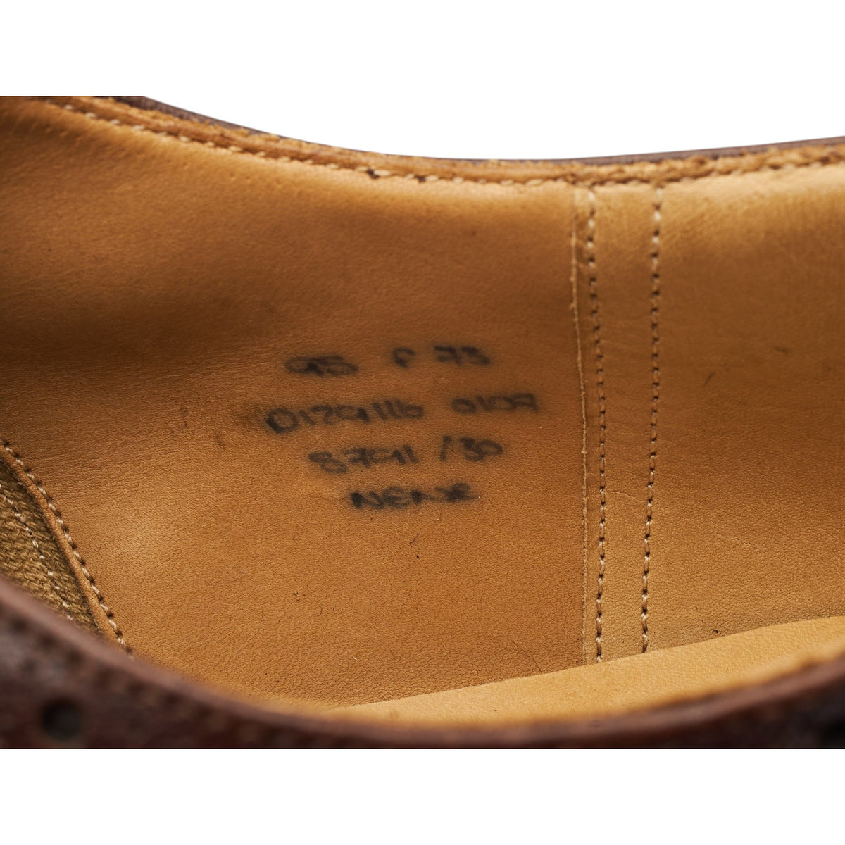 'Nene' Dark Brown Leather Oxford Brogues UK 9.5 F