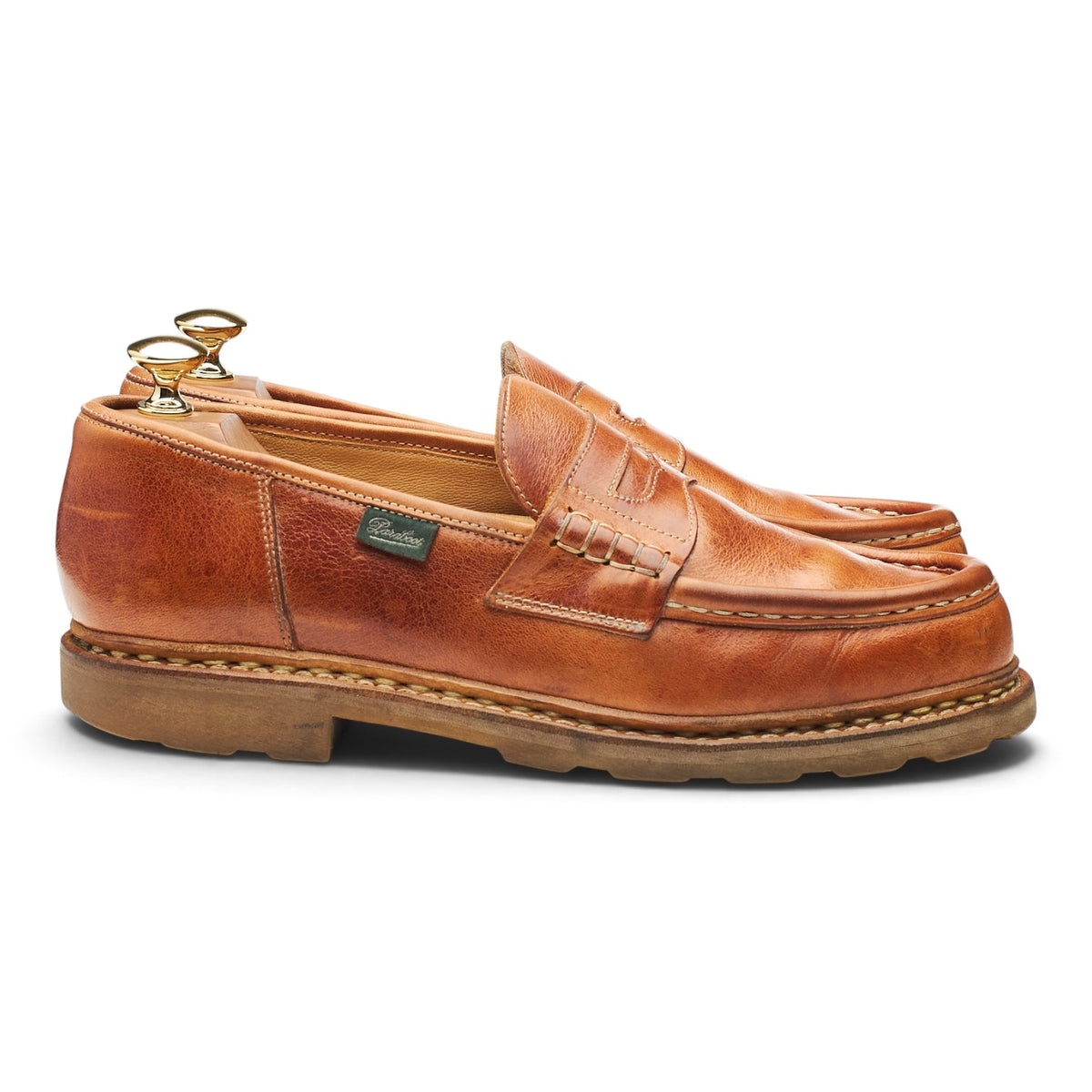 'Reims' Tan Brown Leather Loafers UK 7 F