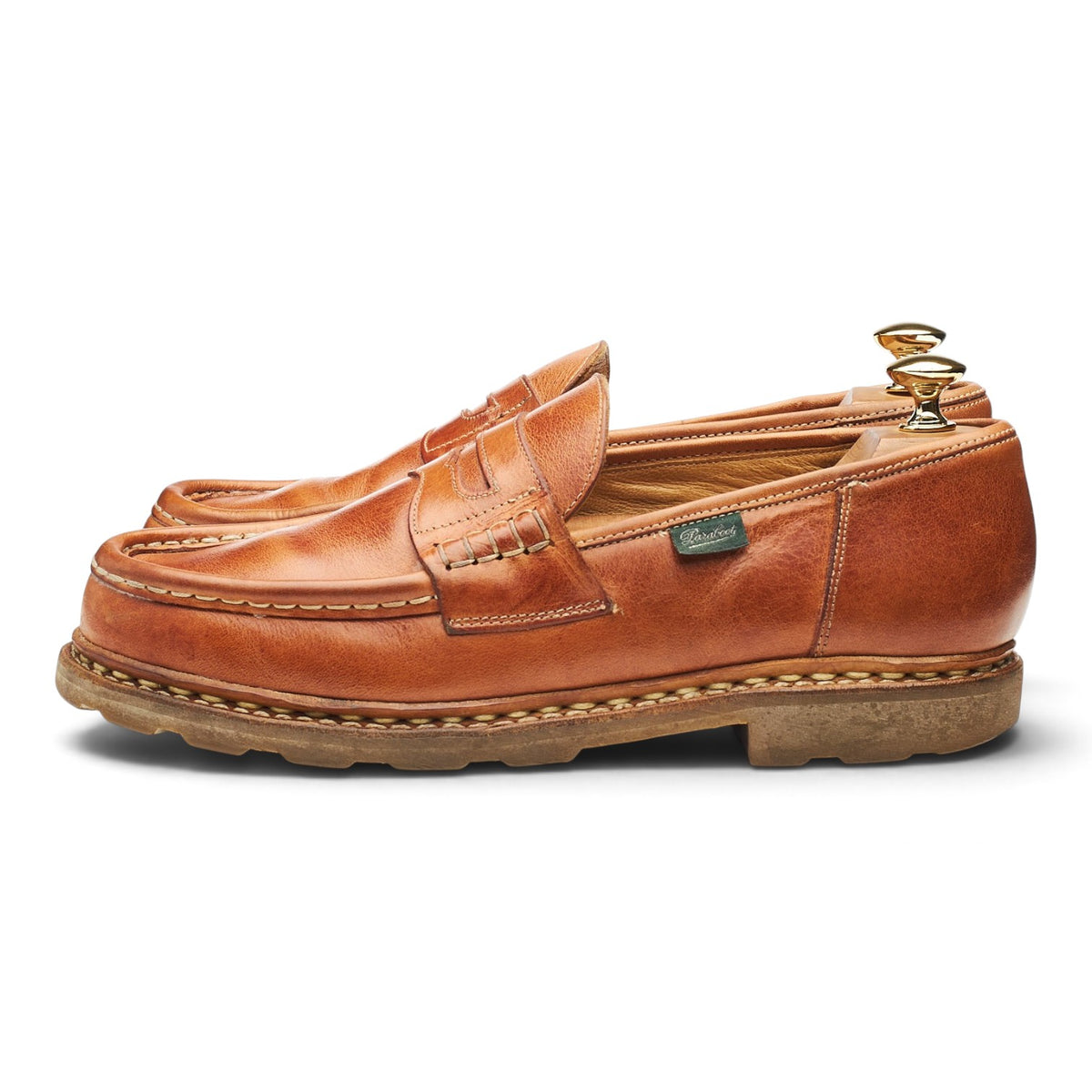 'Reims' Tan Brown Leather Loafers UK 7 F