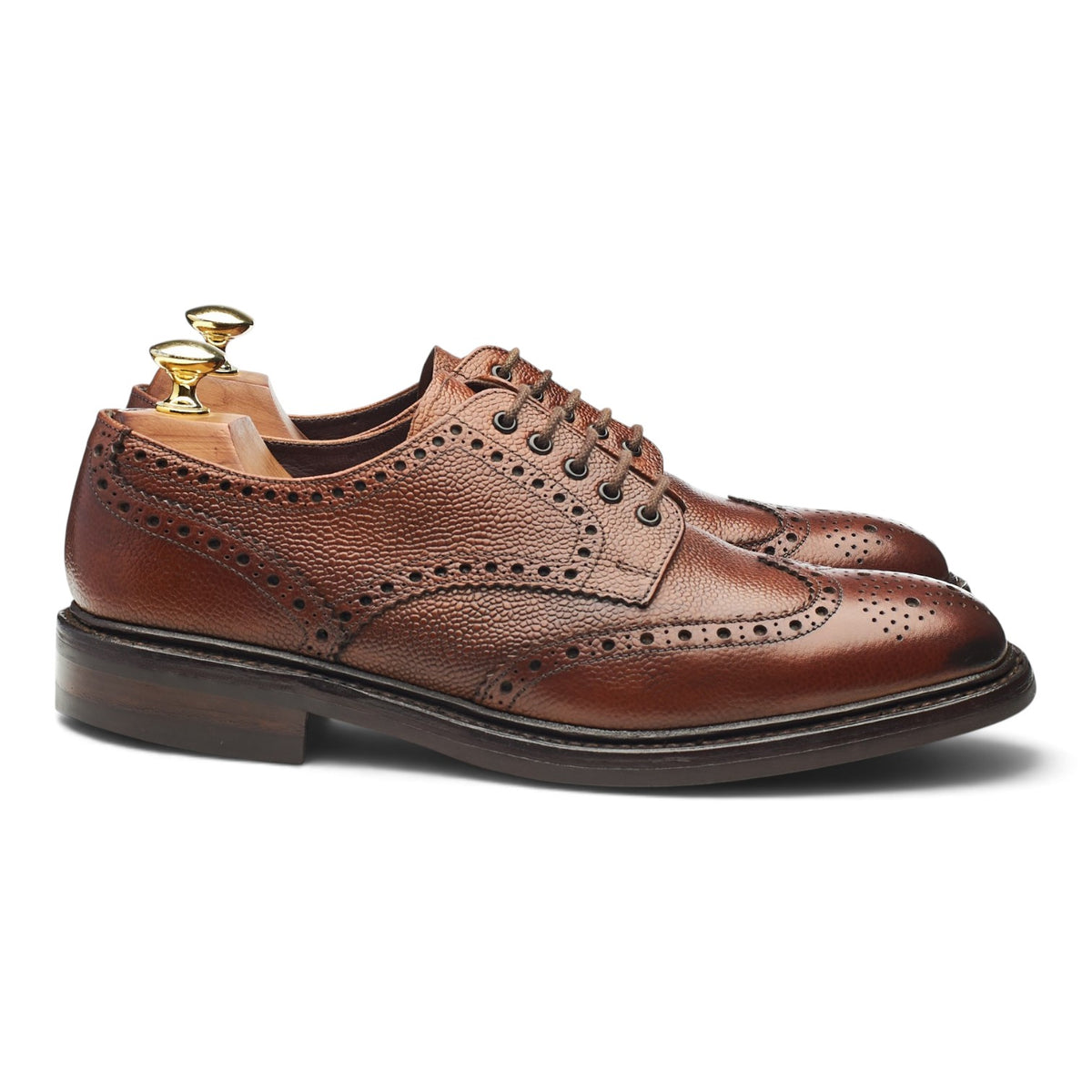 1880 'Badminton 2' Brown Grain Leather Derby Brogues UK 7 G