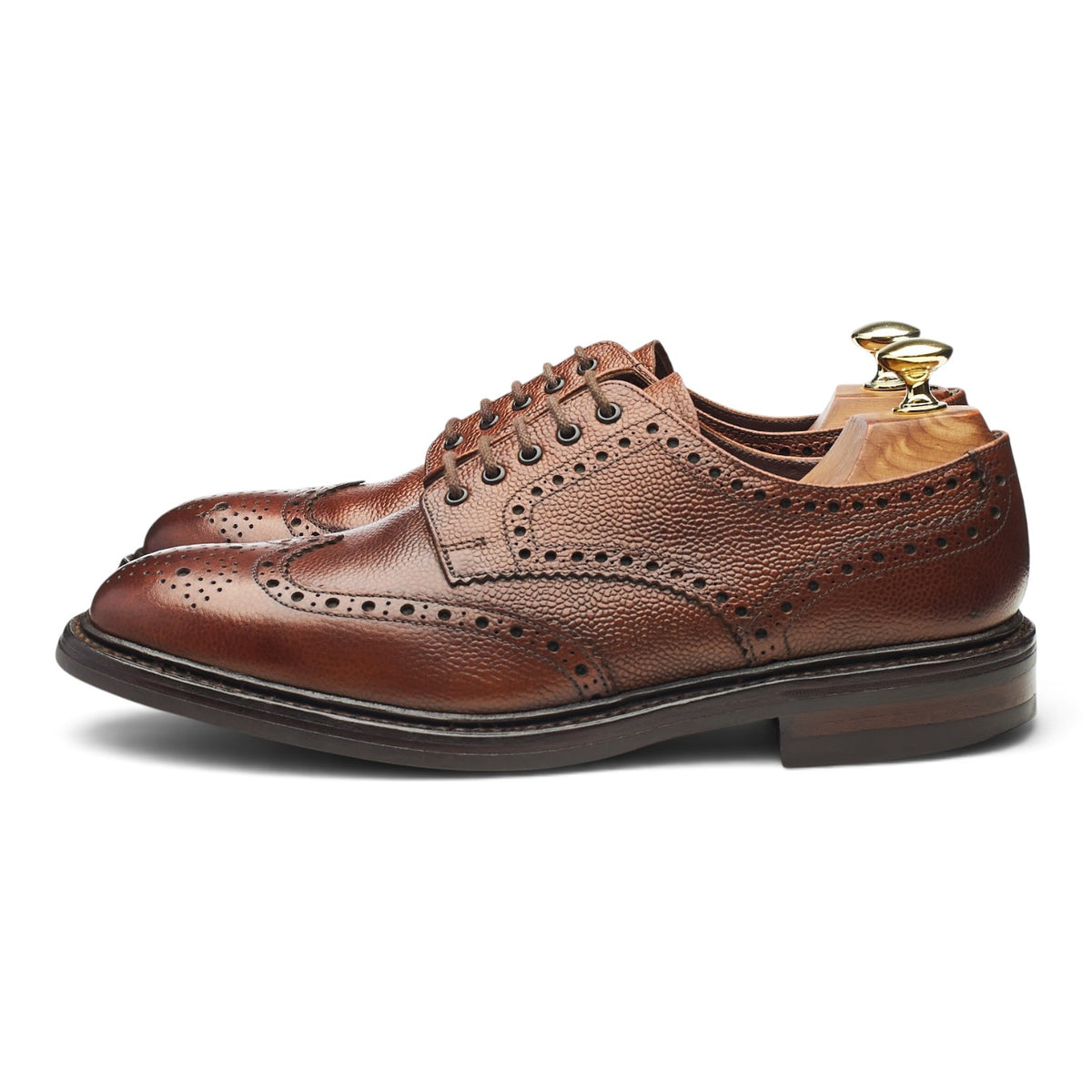 1880 'Badminton 2' Brown Grain Leather Derby Brogues UK 7 G