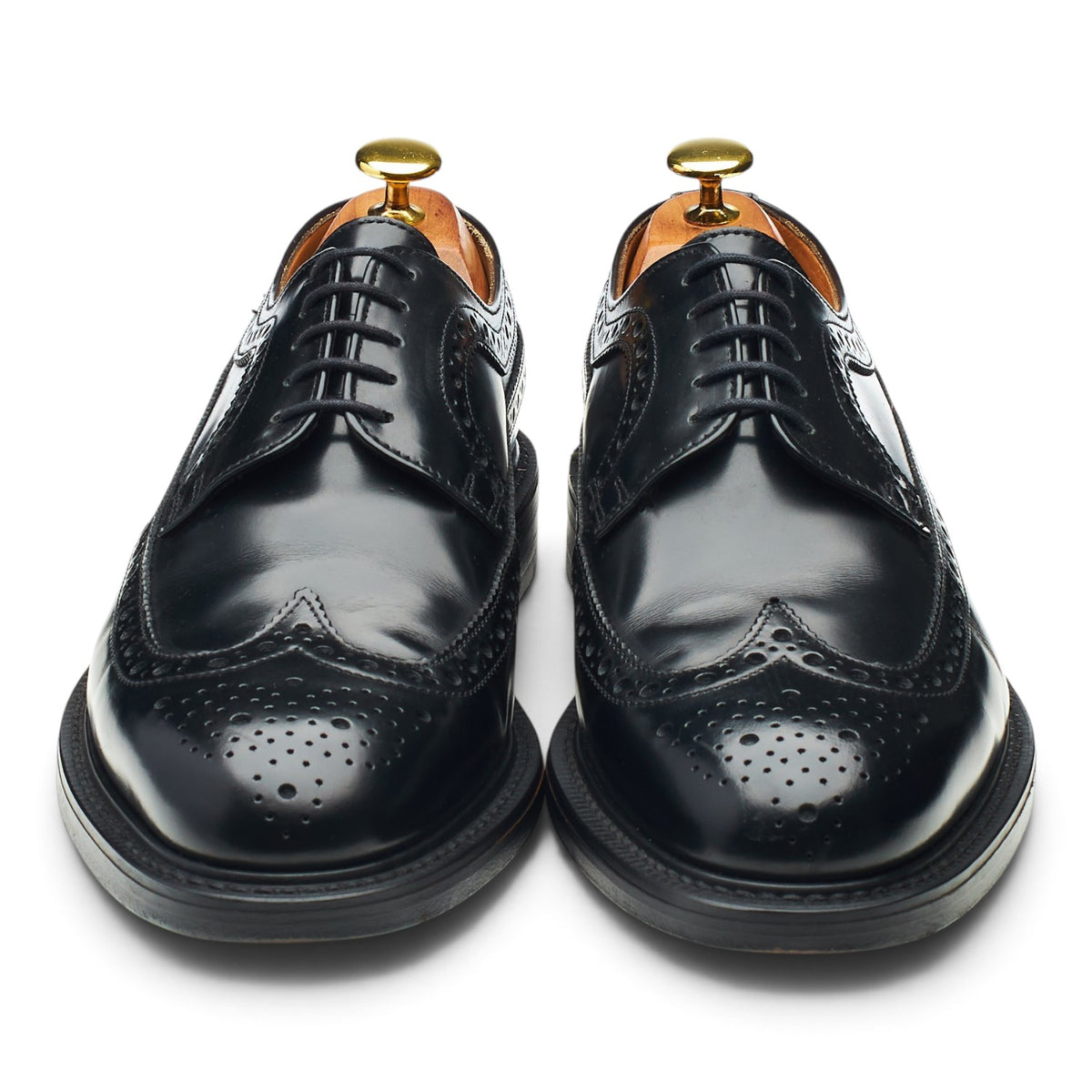 'Washington' Black Leather Derby Brogues UK 8 FX