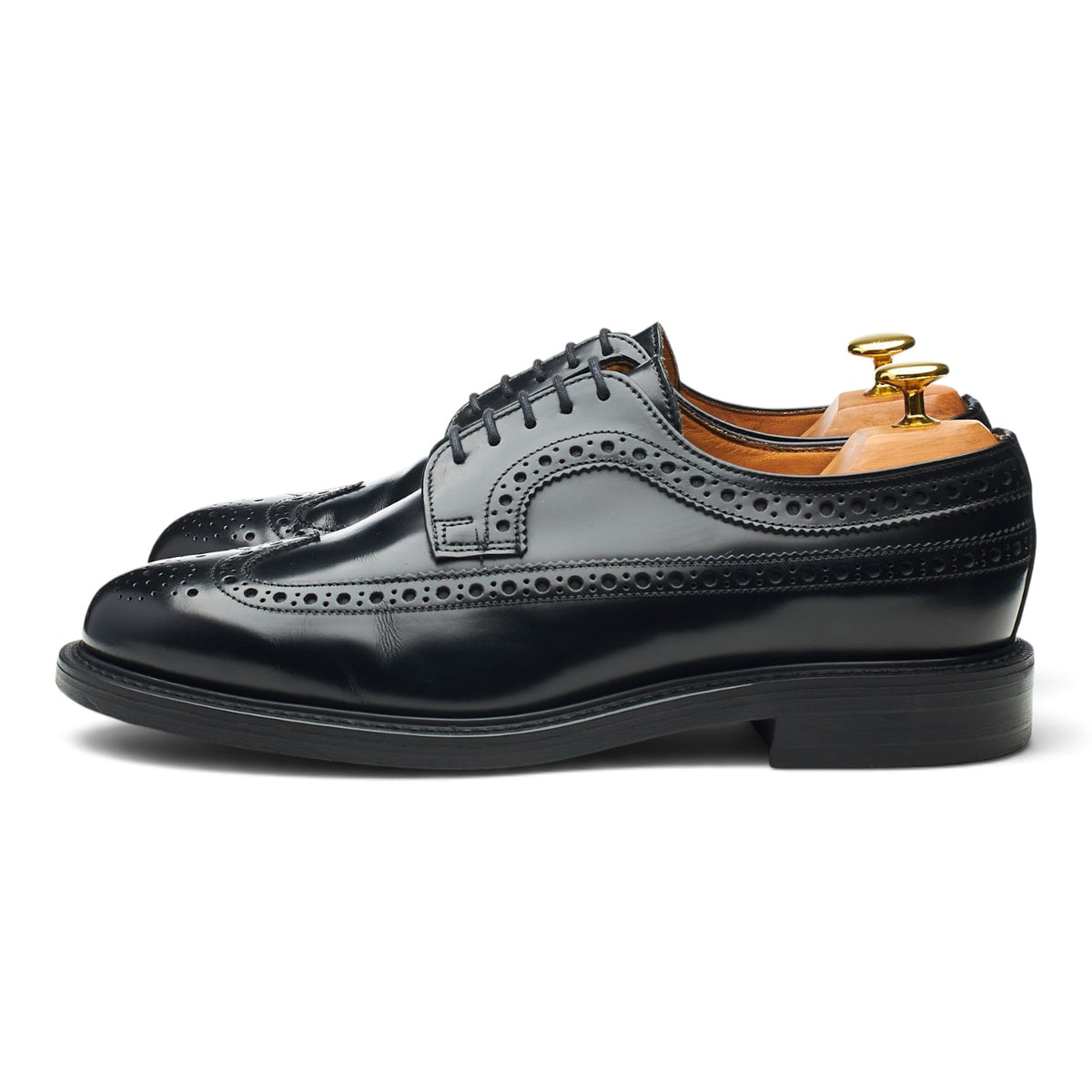 'Washington' Black Leather Derby Brogues UK 8 FX