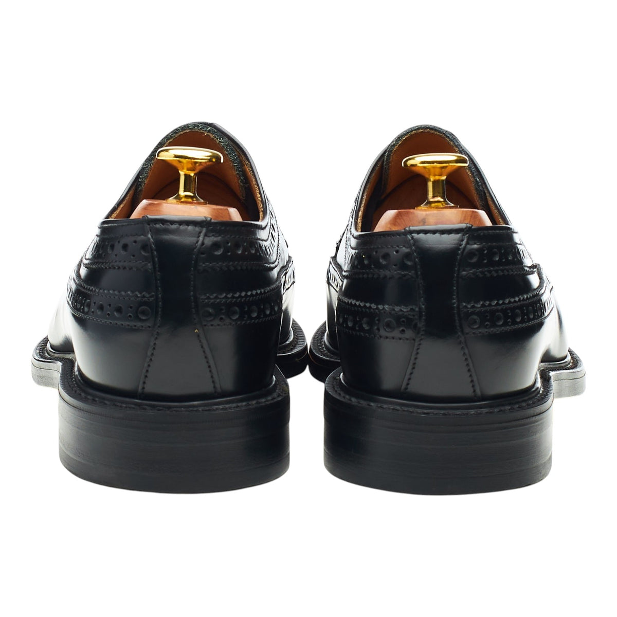 'Washington' Black Leather Derby Brogues UK 8 FX