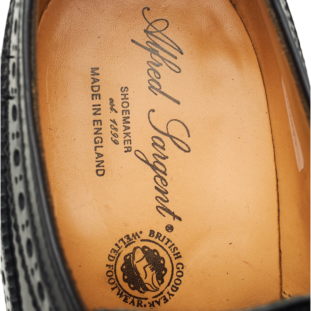 'Washington' Black Leather Derby Brogues UK 8 FX