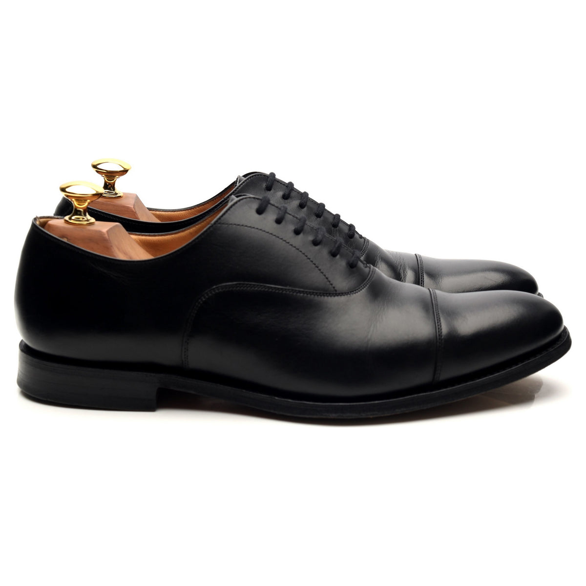 &#39;Dubai&#39; Black Leather Oxford UK 6.5 F