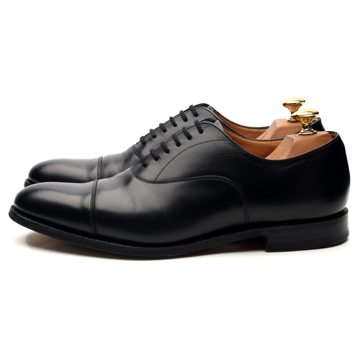 &#39;Dubai&#39; Black Leather Oxford UK 6.5 F