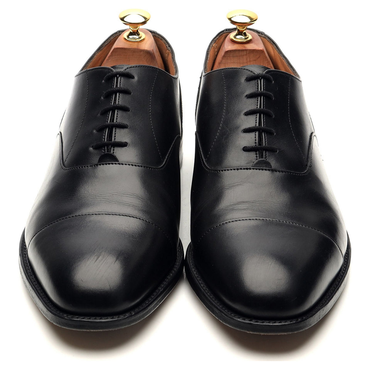 &#39;Harrington&#39; Black Leather Oxford UK 9 G