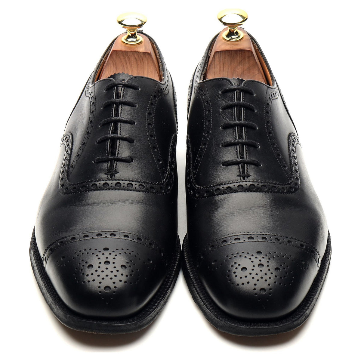 &#39;Diplomat&#39; Black Leather Oxford Brogues UK 7.5 G