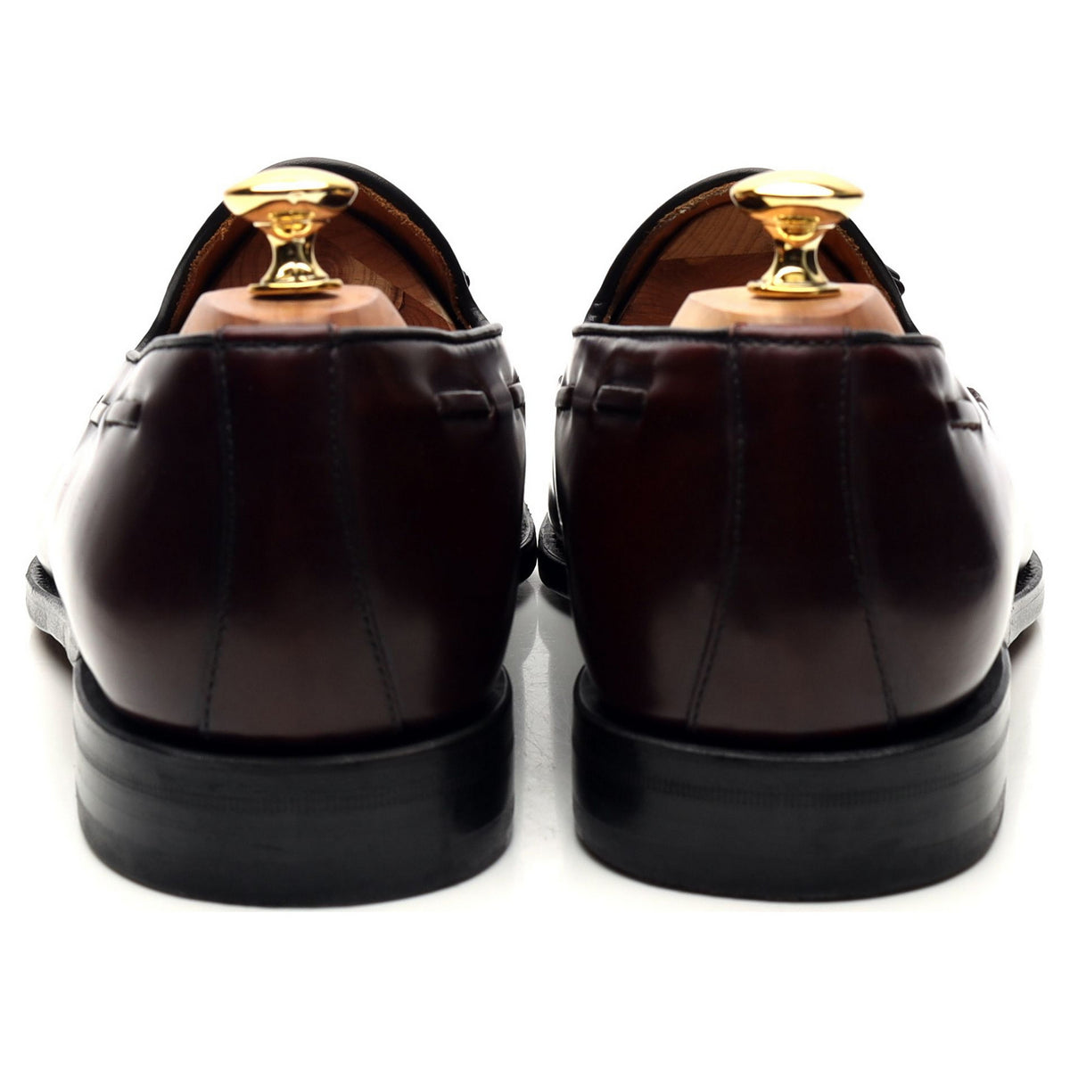 &#39;8491&#39; Burgundy Cordovan Leather Tassel Loafers UK 11