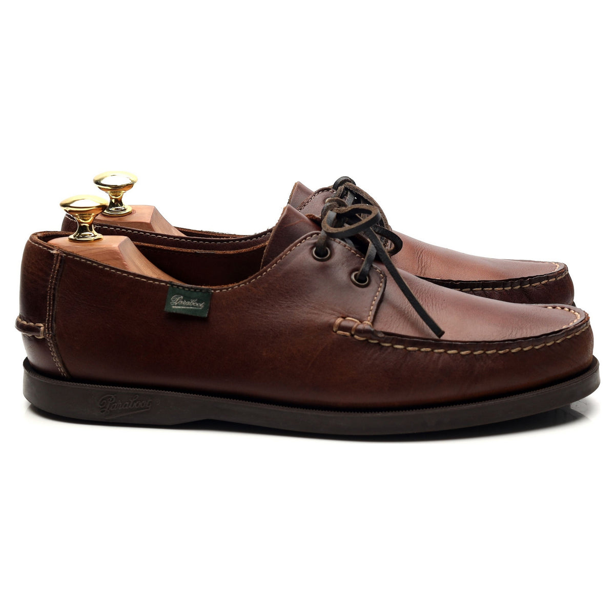 &#39;Barth&#39; Brown Leather Boat Shoes UK 7