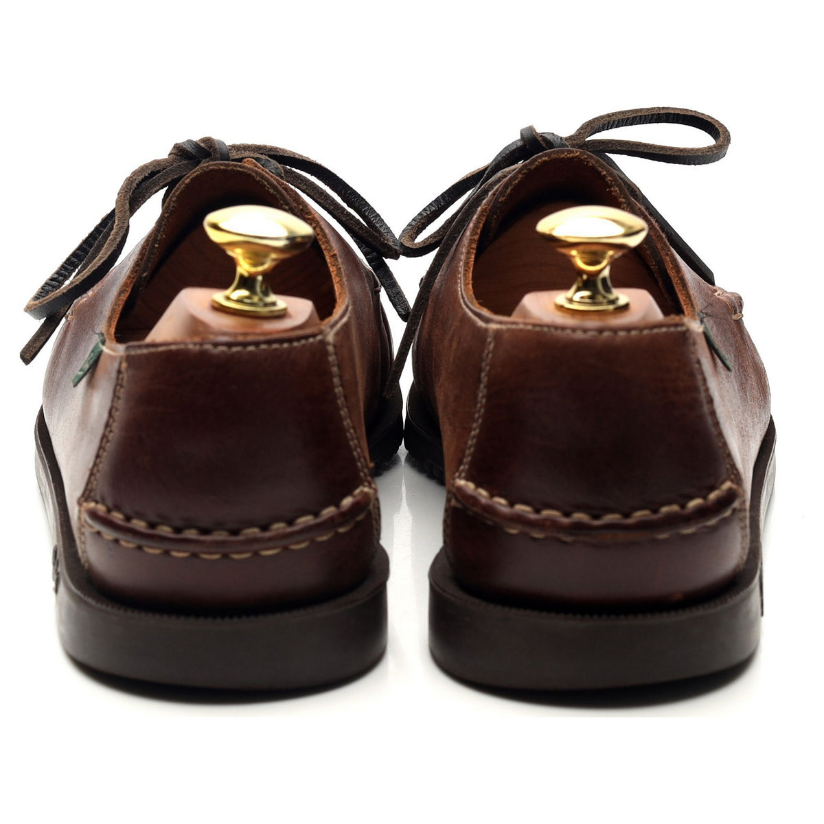 &#39;Barth&#39; Brown Leather Boat Shoes UK 7