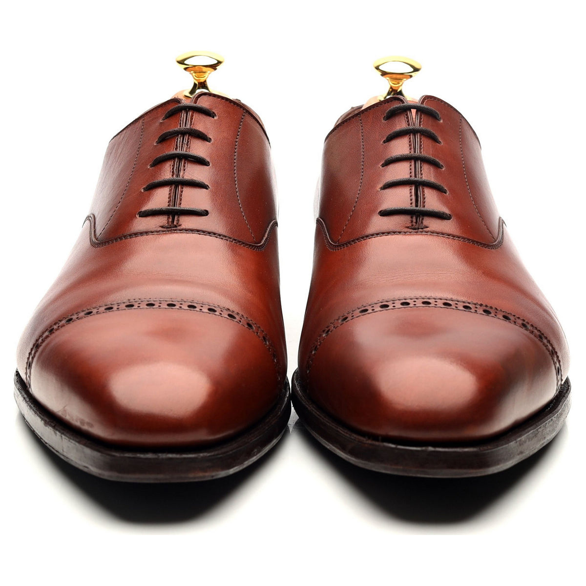 &#39;Charles&#39; Tan Brown Leather Oxford UK 11 E