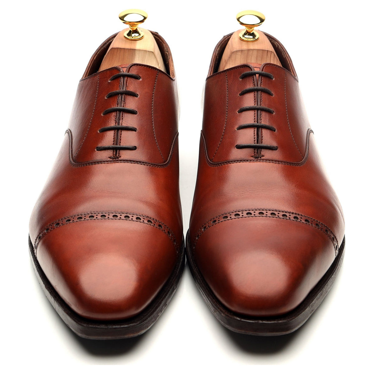 &#39;Charles&#39; Tan Brown Leather Oxford UK 11 E