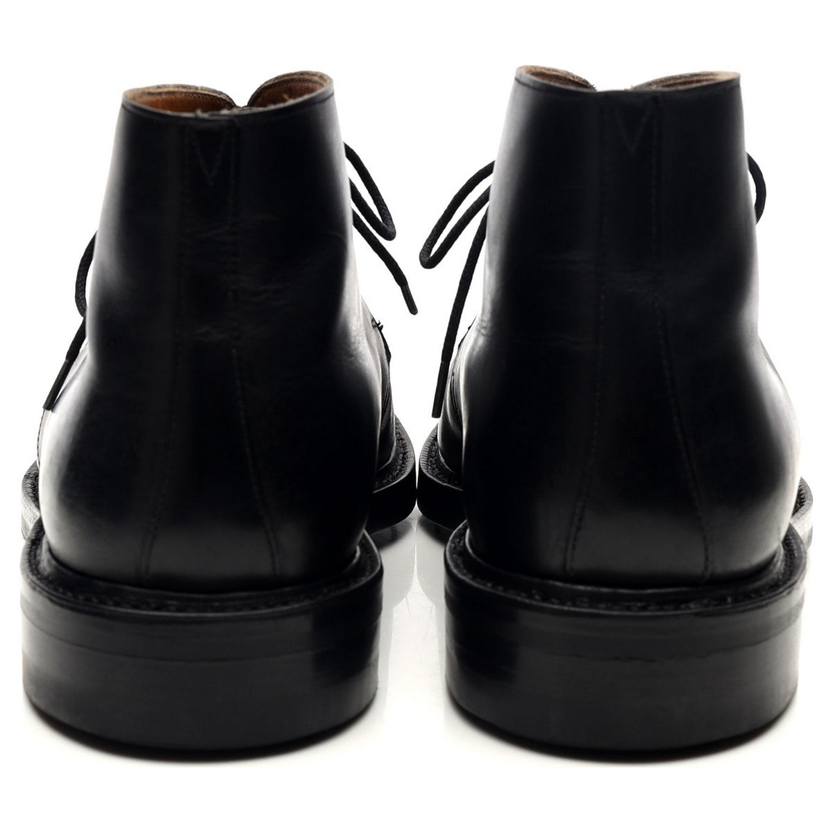 &#39;Holborn&#39; Black Leather Chukka Boots UK 6 E