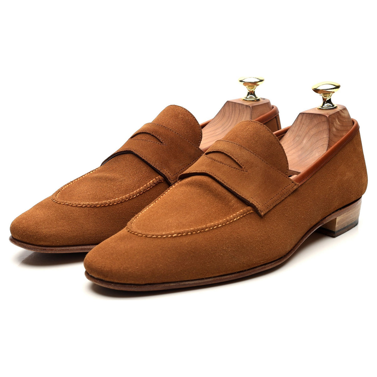 Sand Brown Suede Loafers UK 7.5