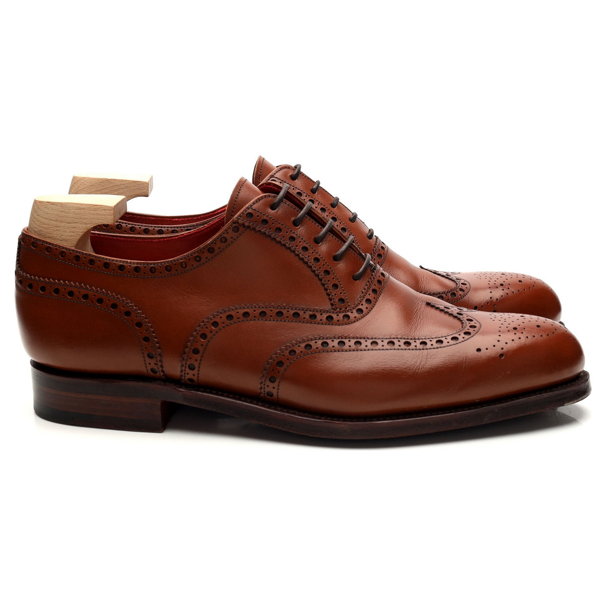 Tan Brown Leather Oxford Brogue UK 8.5 EEE