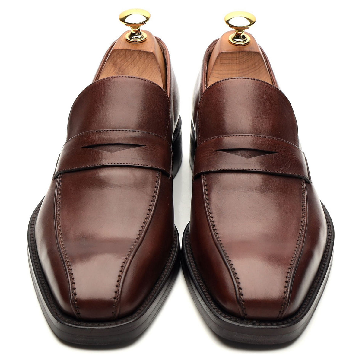 &#39;Seville&#39; Brown Leather Loafers UK 6.5