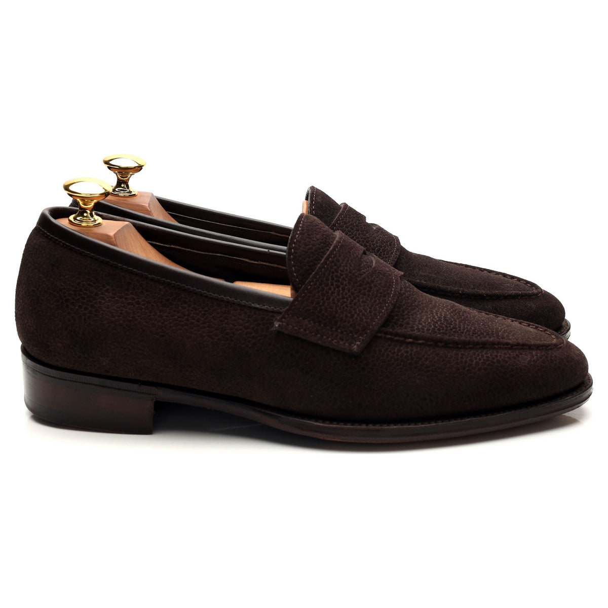 &#39;Bradley 2&#39; Dark Brown Grain Suede Loafer UK 7 E