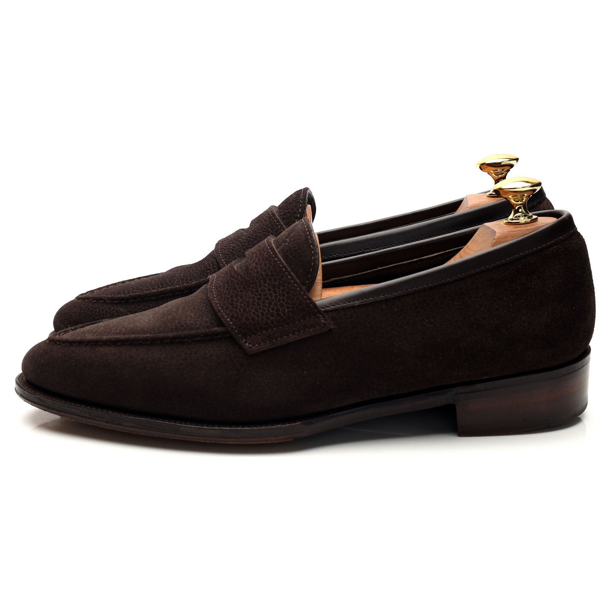 &#39;Bradley 2&#39; Dark Brown Grain Suede Loafer UK 7 E