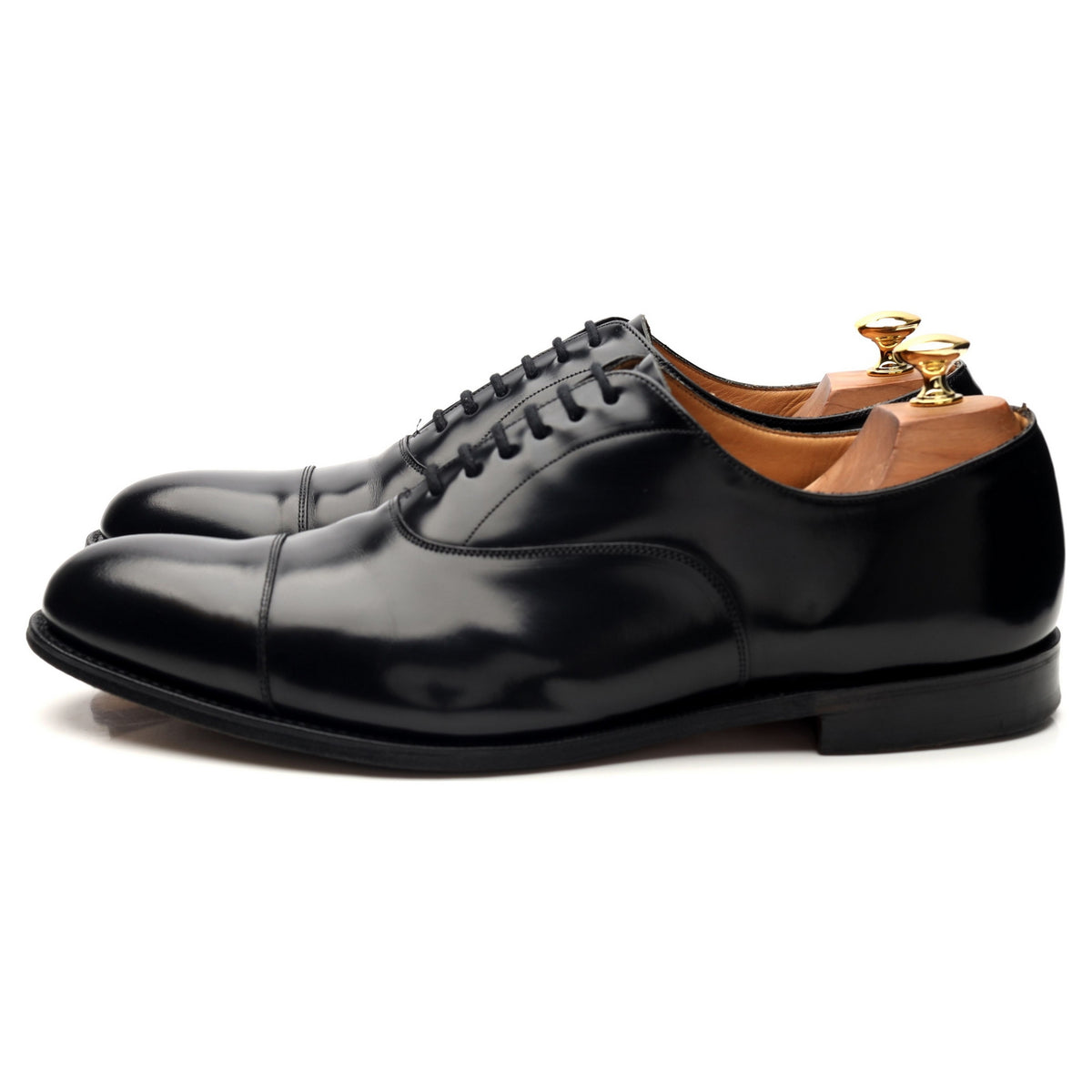 &#39;Dubai&#39; Black Leather Oxford UK 10 G