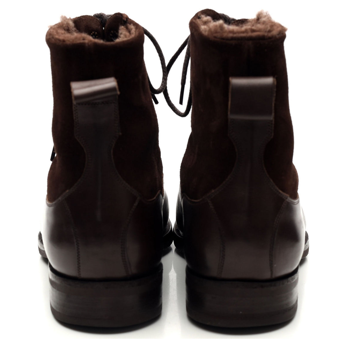 &#39;Galway&#39; Dark Brown Leather Shearling Boots UK 9.5 E