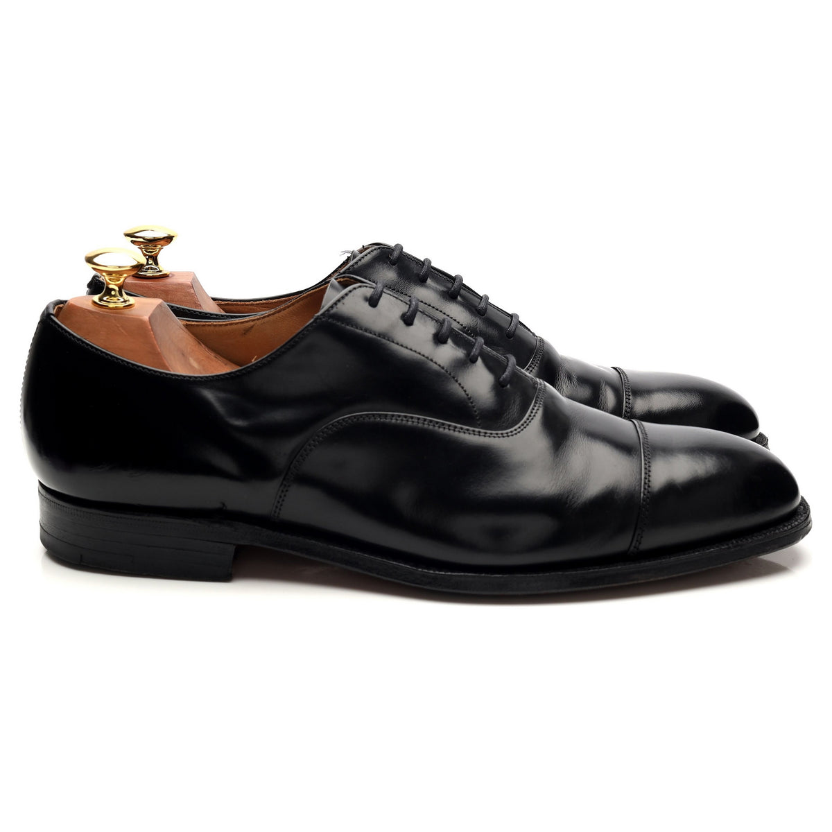 &#39;Balmoral&#39; Black Leather Oxford UK 9 G