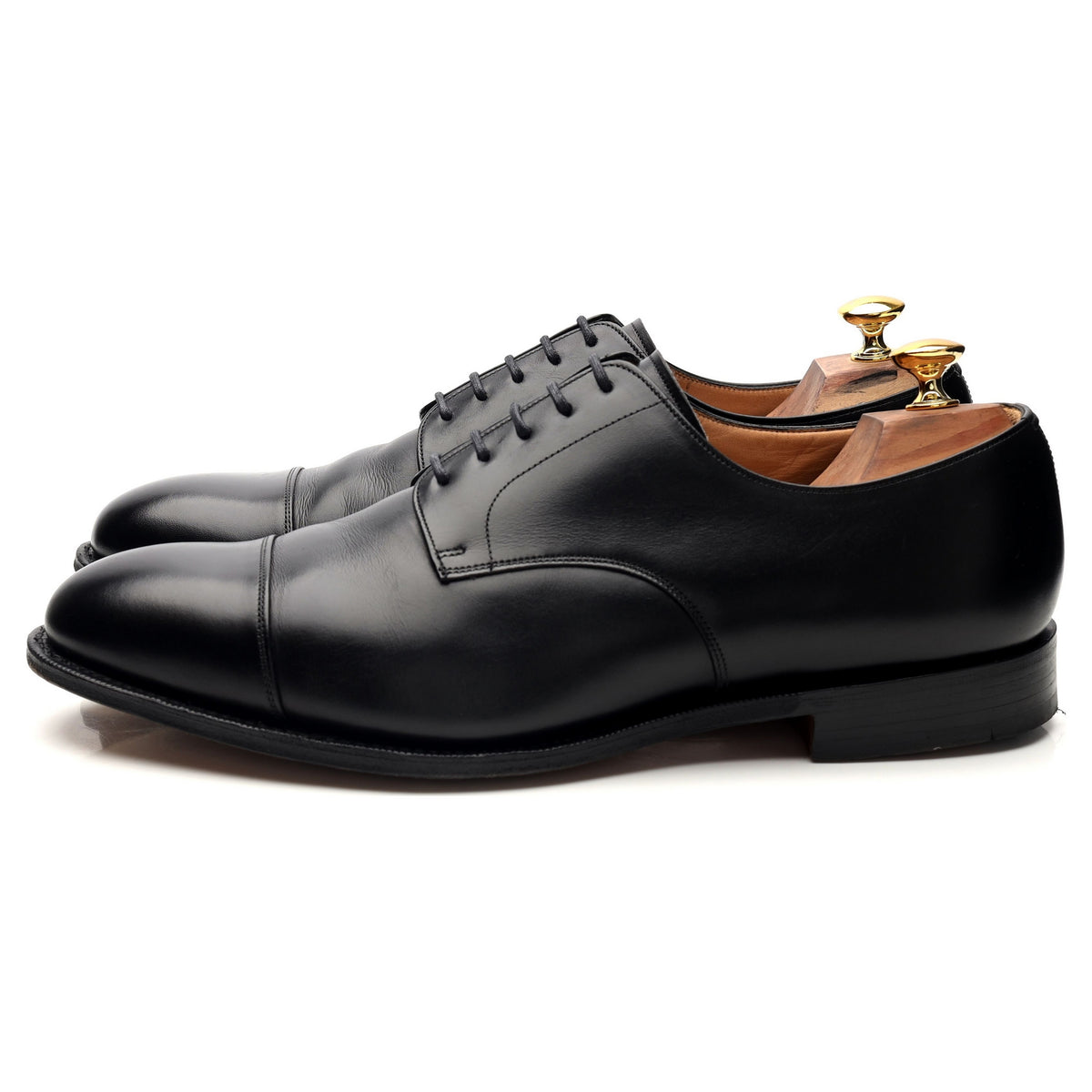 &#39;Cartmel&#39; Black Leather Derby UK 11 H