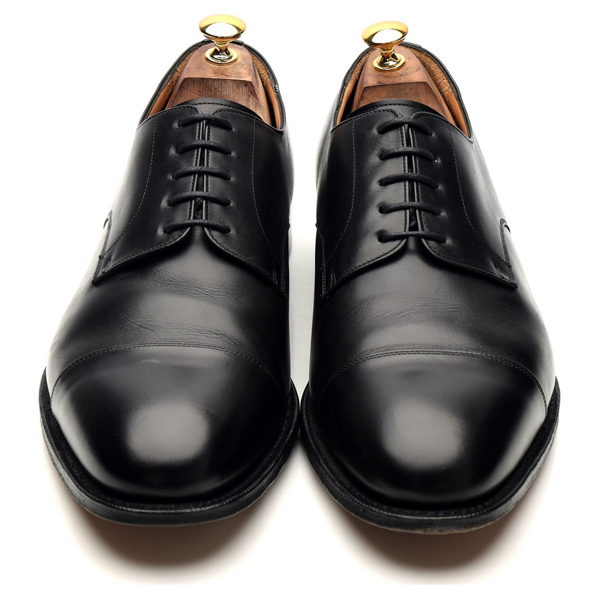 &#39;Cartmel&#39; Black Leather Derby UK 11 H