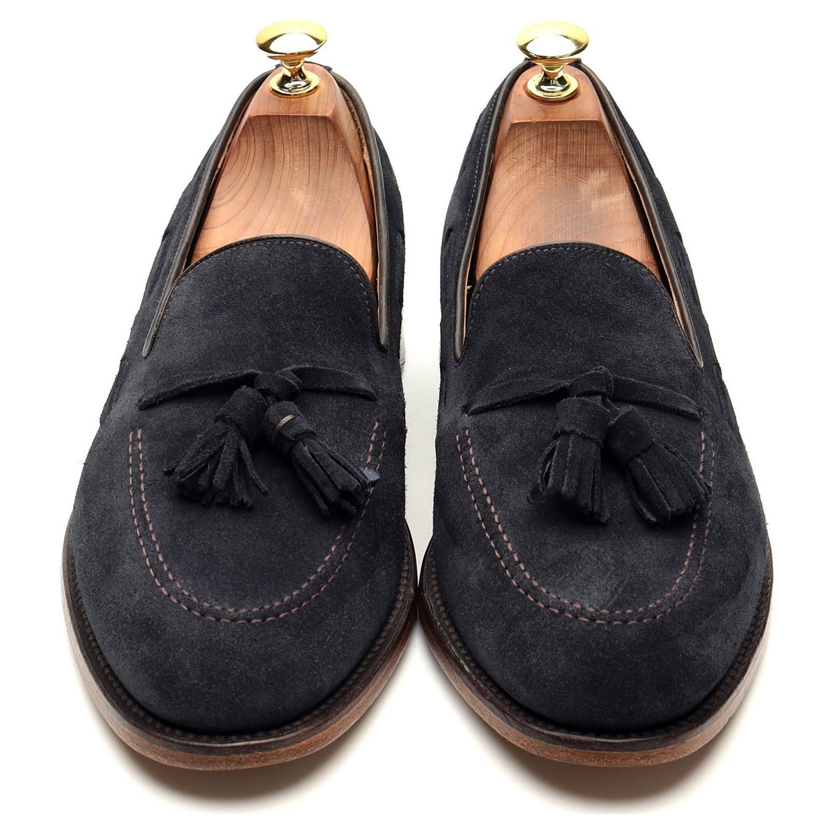 &#39;Lincoln&#39; Navy Blue Suede Loafer UK 8 F