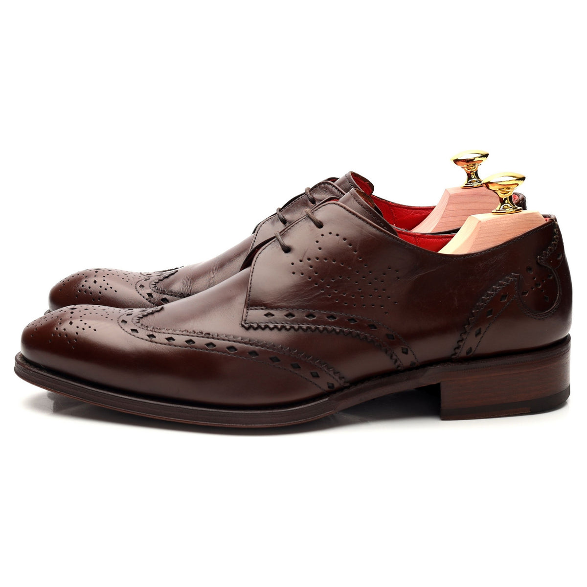 Brown Leather Derby Brogue UK 7