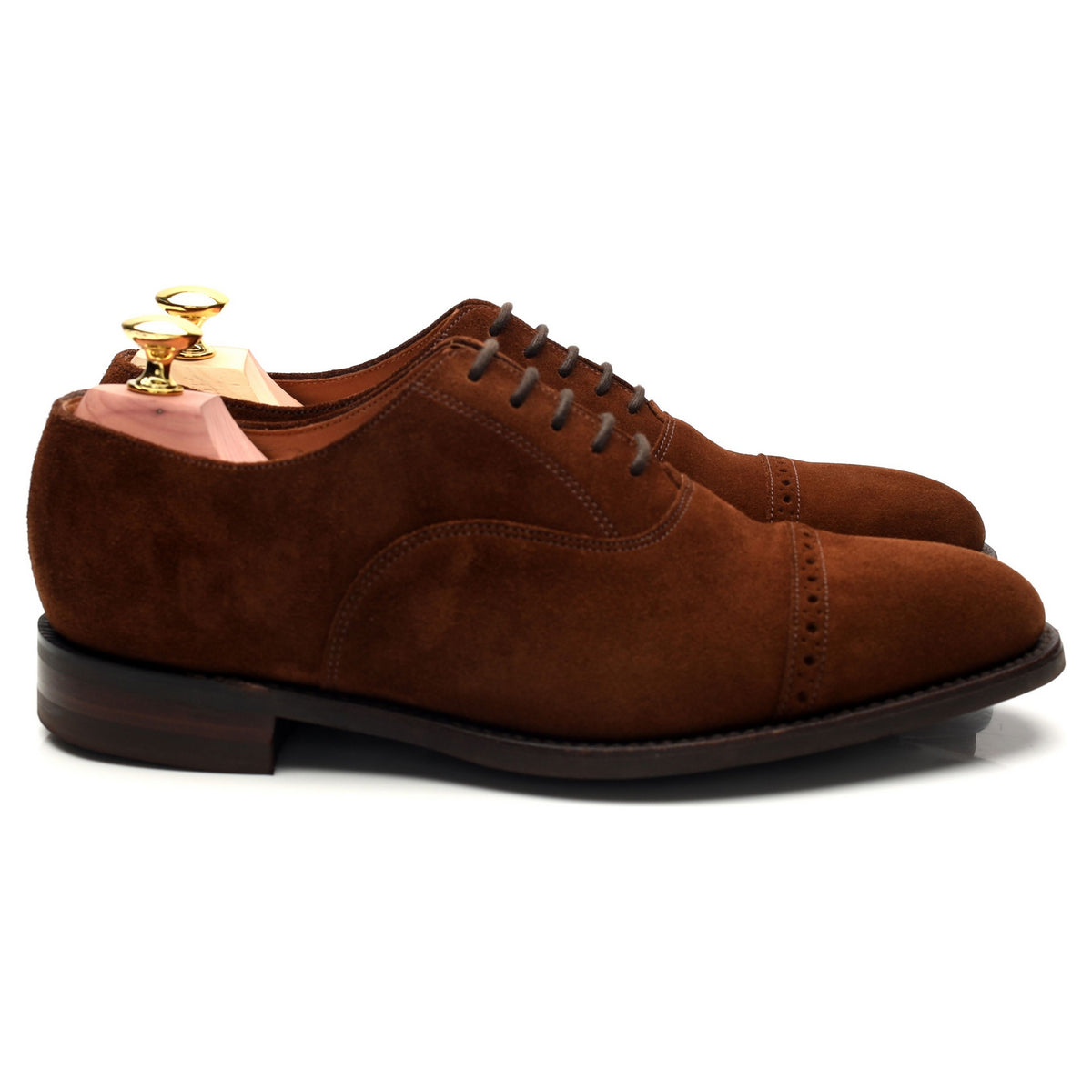 1880 &#39;Cadogan&#39; Brown Suede Oxford Brogue UK 7 F